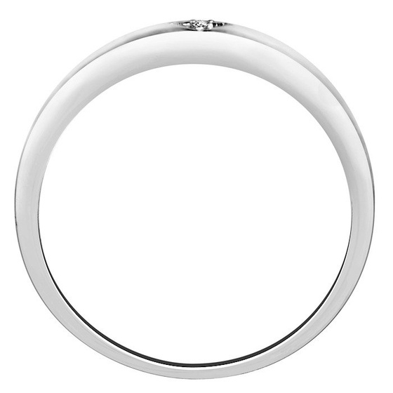 Obrączka z Białego Złota 585 z Brylantami Serce