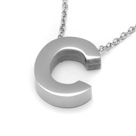 Naszyjnik Literka C Stal Szlachetna