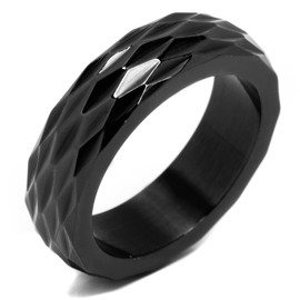 Czarna Obrączka ze Stali Szlachetnej