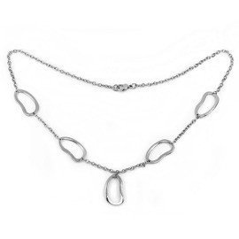 Naszyjnik z Ozdobnymi Elementami Stal Szlachetna