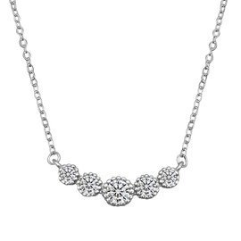 Srebrny Naszyjnik Wysadzany Cyrkoniami