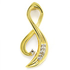 Złoty Wisiorek Wysadzany Brylanatami