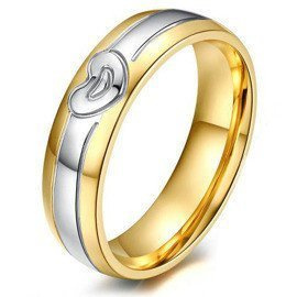 Damska Męska Złota Obrączka ze Stali Szlachetnej