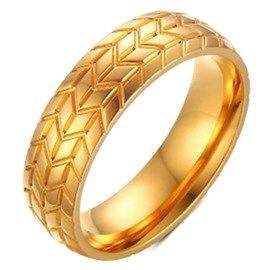 Pozłacana Obrączka ze Stali Chirurgicznej