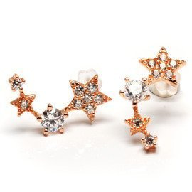 Srebrne Kolczyki Pokryte Różowym Złotem