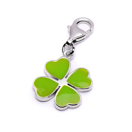 Srebrna Zawieszka Zielona Koniczynka