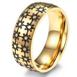 Złota Obrączka ze Stali Szlachetnej