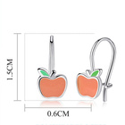 Srebrne Kolczyki Pomarańczowe Jabłuszka