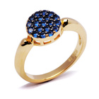 Srebrny Pierścionek Pokryty Złotem