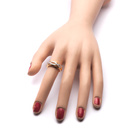 Srebrny Pierścionek Pokryty Złotem z Cyrkoniami