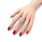 Srebrny Pierścionek z Niebieskim Opalem