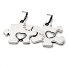 Komplet 2 Zawieszek dla Pary Puzzle z Sercem