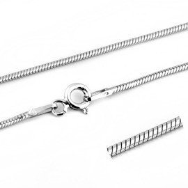 Srebrny Łańcuszek Żmijka Długość 60cm Gr 0.9mm