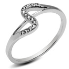 Srebrny Pierścionek Wywijaniec z Mikro Cyrkoniami