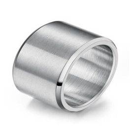 Szeroka Gładka Obrączka ze Stali Szlachetnej