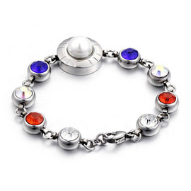 Bransoletka z Perłami i Cyrkoniami Stal Szlachetna