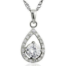 Srebrna Zawieszka z Diamentowymi Kamieniami