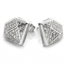 Kolczyki Srebrne Wysadzane Mikro Cyrkoniami