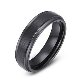 Czarna Damsko Męska Obrączka z Wolframu