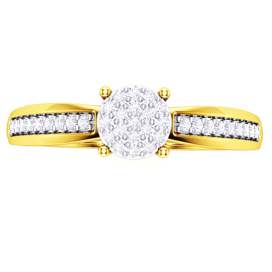 Złoty Pierścionek 375 Zaręczynowy z Brylantami