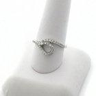 Srebrny Pierścionek Mieniące Białe Cyrkonie