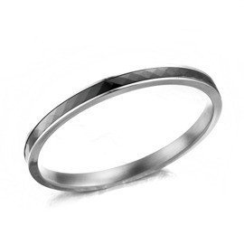 Bransoletka Obręcz Czarna Ceramika