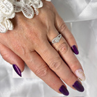 Pierścionek Srebrny Serce Mikro Cyrkoniami