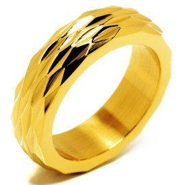 Złota Obrączka ze Stali Szlachetnej