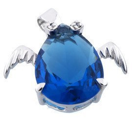 Srebrna Zawieszka Szafirowa Cyrkonia