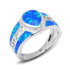 Srebrny Pierścionek z Niebieskim Opalem