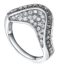 Srebrny Pierścionek Wywijaniec z Cyrkoniami