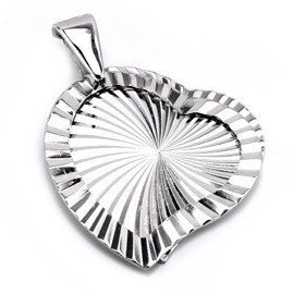 Zawieszka Srebrna Serduszko Rodowana