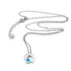 Srebrny Naszyjnik Delfin z Niebieskim Opalem