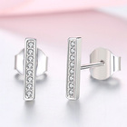 Srebrne Kolczyki Wysadzane Cyrkoniami