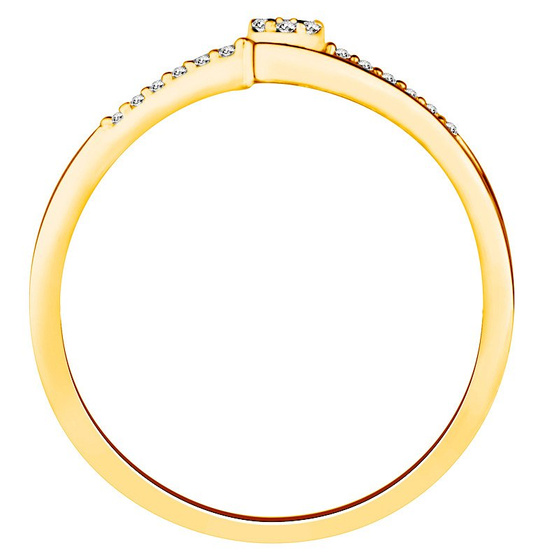 Złoty Pierścionek z Trzema Brylantami