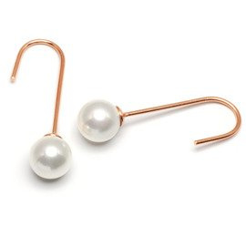 Podłużne Srebrne Kolczyki z Perłami