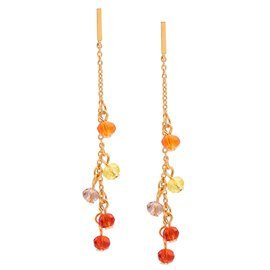 Złote Kolczyki Srebrne na Łańcuszku