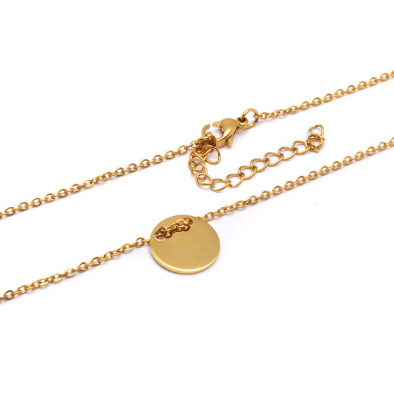 Złoty Naszyjnik z Kólkiem Stal Szlachetna