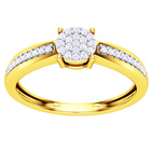 Złoty Pierścionek 375 Zaręczynowy z Brylantami