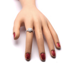 Pierścionek Srebrny z Diamentowym Sercem