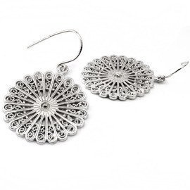 Kolczyki Srebrne Duże Koła Rodowane 10g