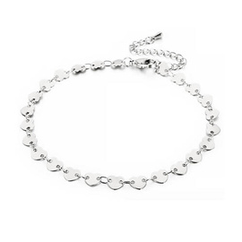 Bransoletka z Serduszkami na Nogę Stal Szlachetna