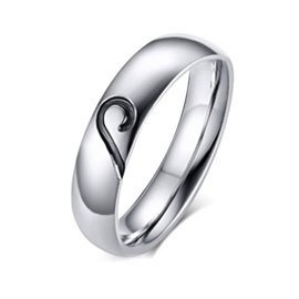 Obrączka z Sercem dla Pary Stal Szlachetna