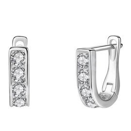 Srebrne Kolczyki z Diamentowymi Cyrkoniami