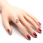 Pierścionek Kształt Serca Białe Złoto Zaręczynowy