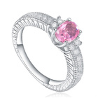 Srebrny Pierścionek z Różową Cyrkonią