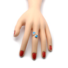 Srebrny Pierścionek Dwa Serca z Opalem