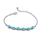 Srebrna Bransoletka z Niebieskim Opalem
