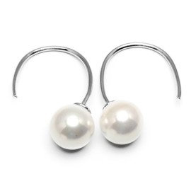 Kolczyki Srebrne z Białymi Perłami