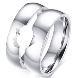 Męska Obrączka Komplet z Sercem dla Pary